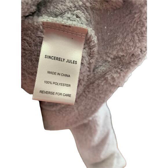 Sincerely Jules Grey Plush Boat Neck Cropped Soft Sweater M NWOT - Picture 5 of 5